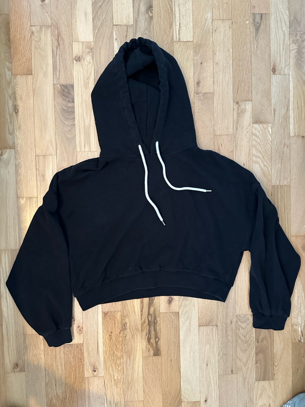 GAP Black Hoodie with White Drawcords